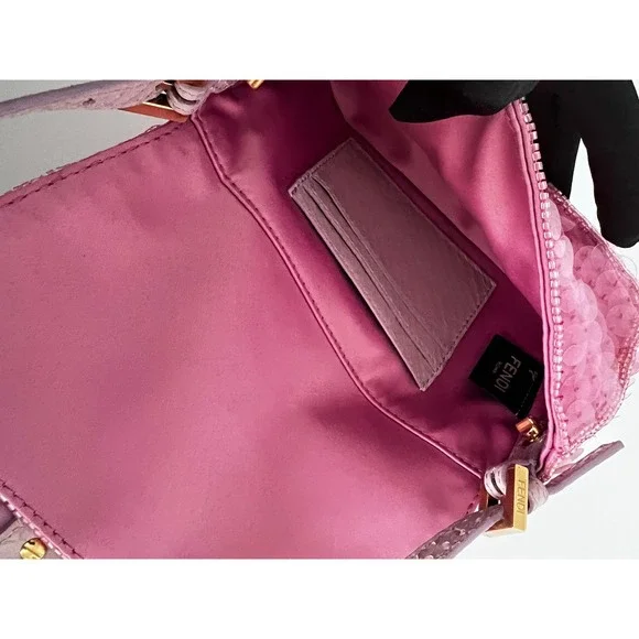 Sold！Fendi  pink mini baguette - Picture 5 of 6